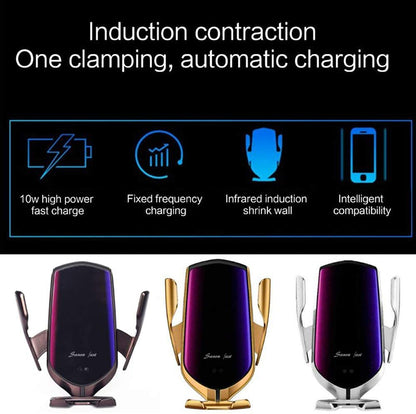 - Wireless Car Charger, Smart Sensor 10W Fast Charging Auto-Clamp