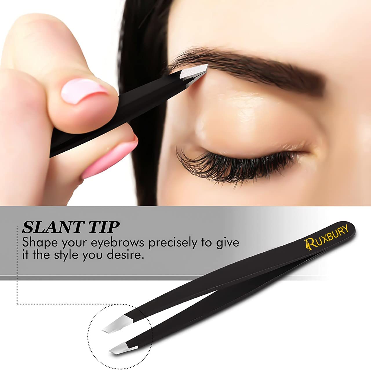- Ruxbury 4pcs Tweezers | For Facial Hair | Professional Stainless Steel -