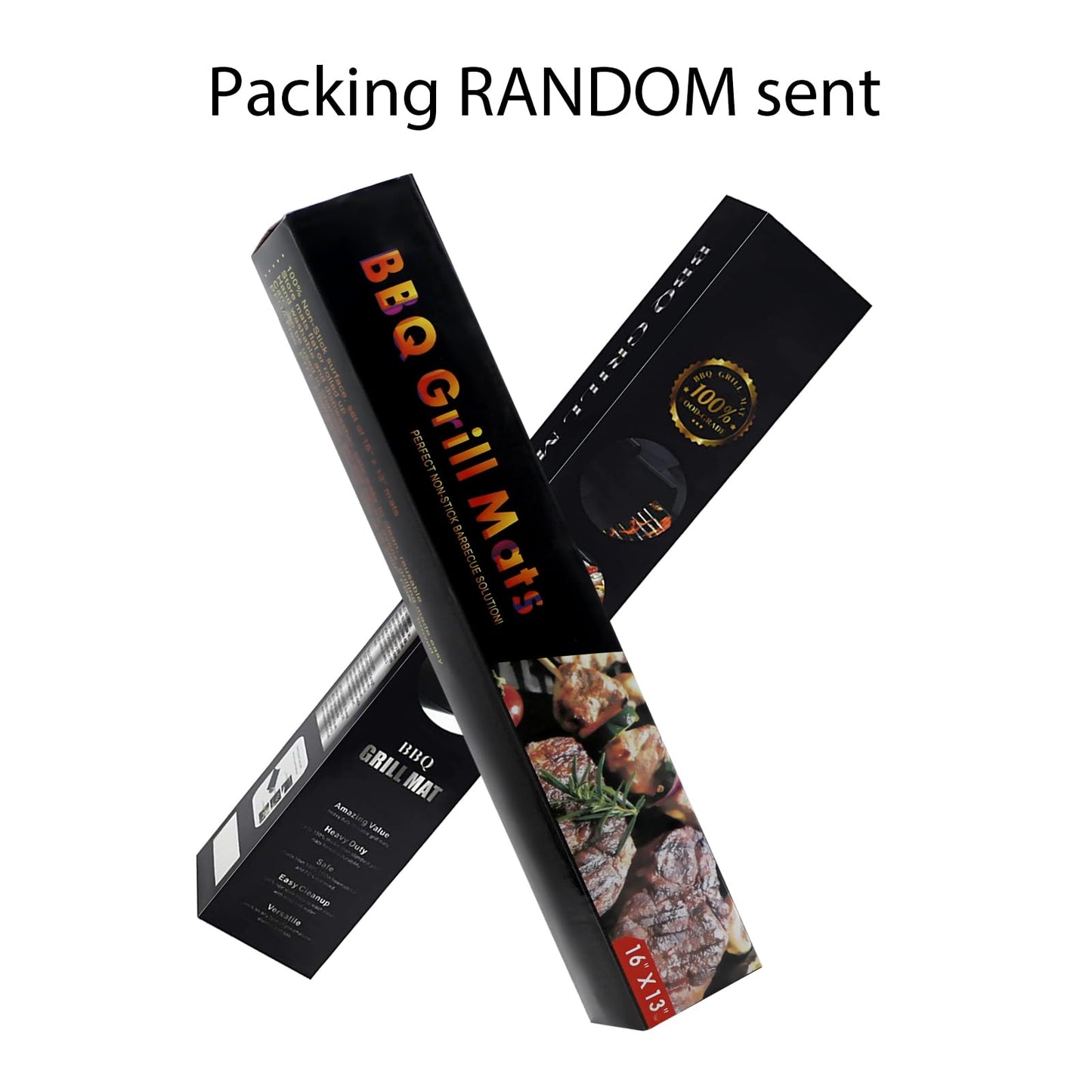 AI Orange BBQ Grill Mat set of 5+2 Grill Brush Heavy Duty 600 Degree 100% Non-Stick BBQ Grill and Baking Mats, FAD Approved PDFA Free Easy to Wash, Works on Gas, Charcoal, Electric Grill and More