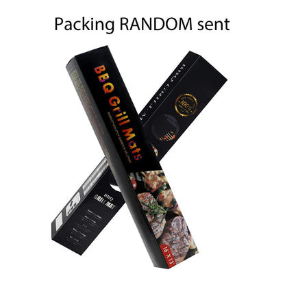 AI Orange BBQ Grill Mat set of 5+2 Grill Brush Heavy Duty 600 Degree 100% Non-Stick BBQ Grill and Baking Mats, FAD Approved PDFA Free Easy to Wash, Works on Gas, Charcoal, Electric Grill and More