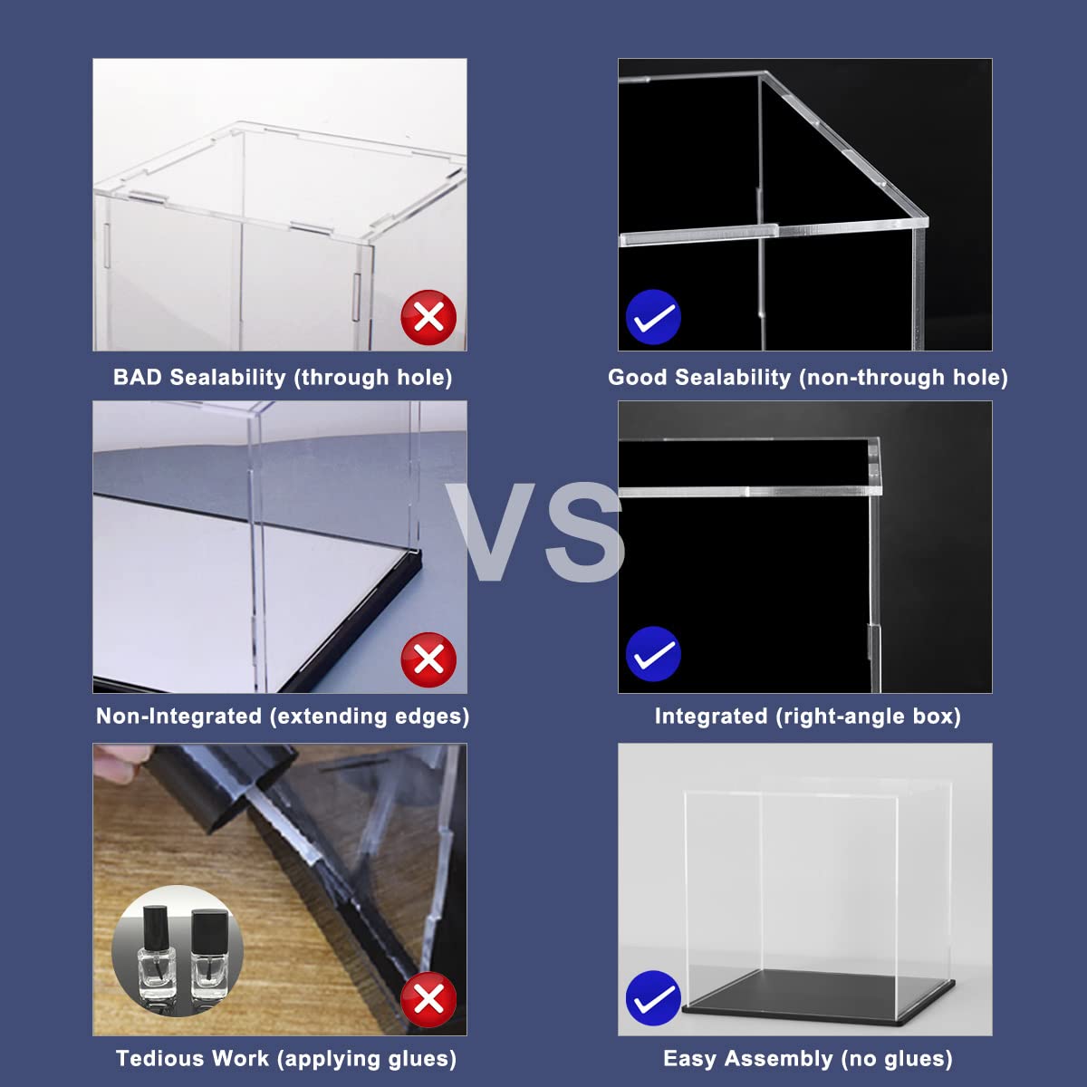- HOPEME Display Case 12x12x12 Inch | Acrylic Display Box for Collectibles -