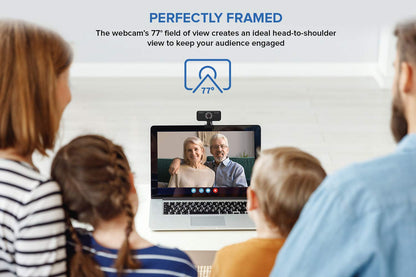 CREATIVE Live! Cam Sync 1080p V2 Full HD Wide Angle USB Webcam with Automatic Mute and Noise Cancelling for Video Calls, Improved Built-in Dual Microphone for Zoom, Skype