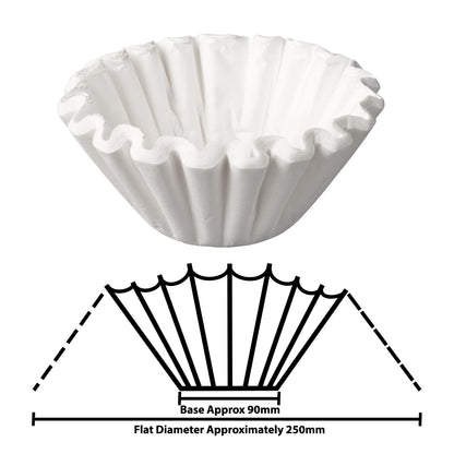 Deli Supplies 200 x Coffee Filter Papers to fit Bravilor Bonamat, Buffalo, Bunn, Technovorm, Kona, Marco and Other Similar Commercial Filter Coffee Machines.