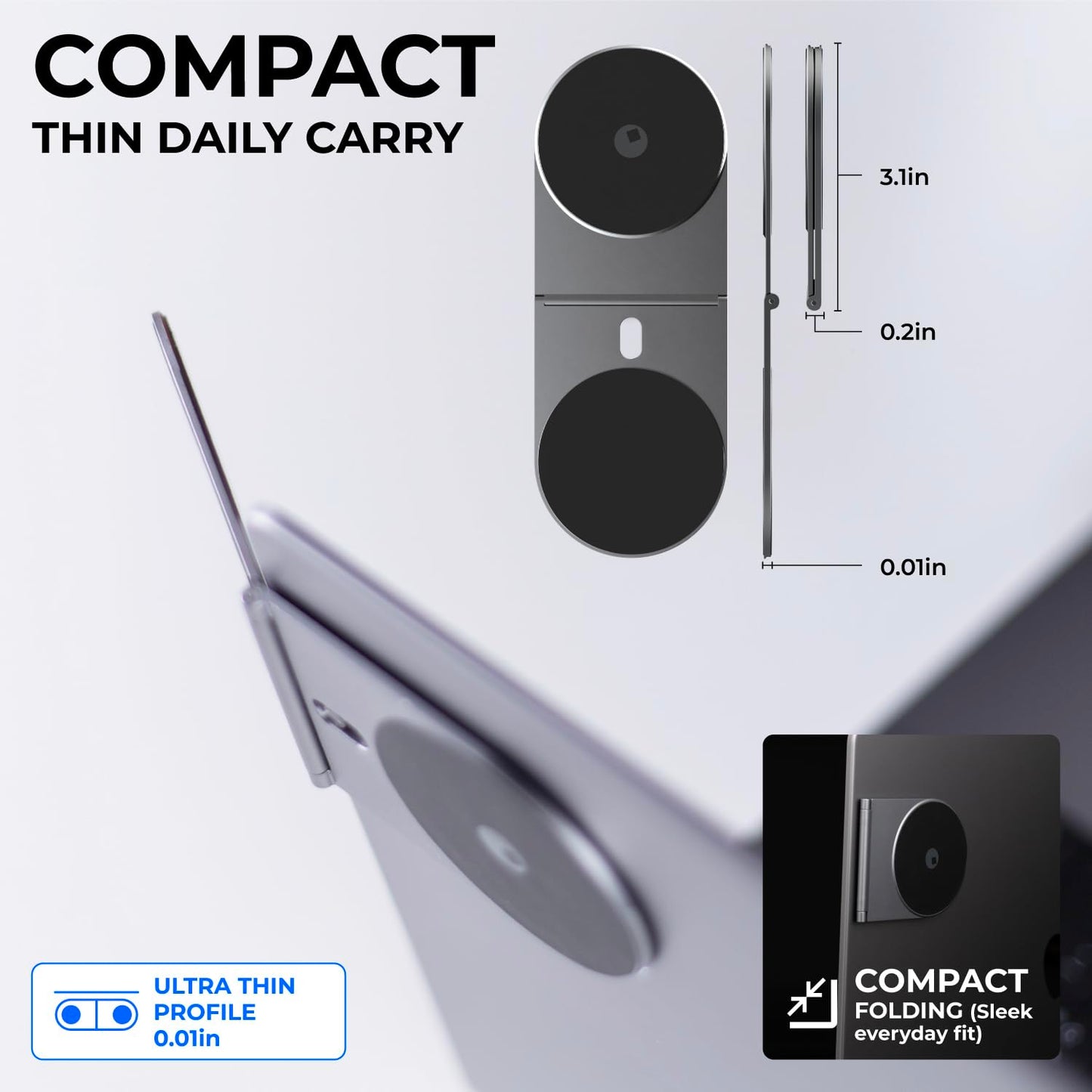 - Rolling Square Edge Pro Core | Mobile Phone Magnetic Holder | Smartworking and Productivity Accessory -