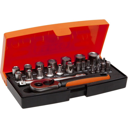 - SOCKET SET | 1/4" DRIVE | 25 PIECE SL25 | BAHCO -