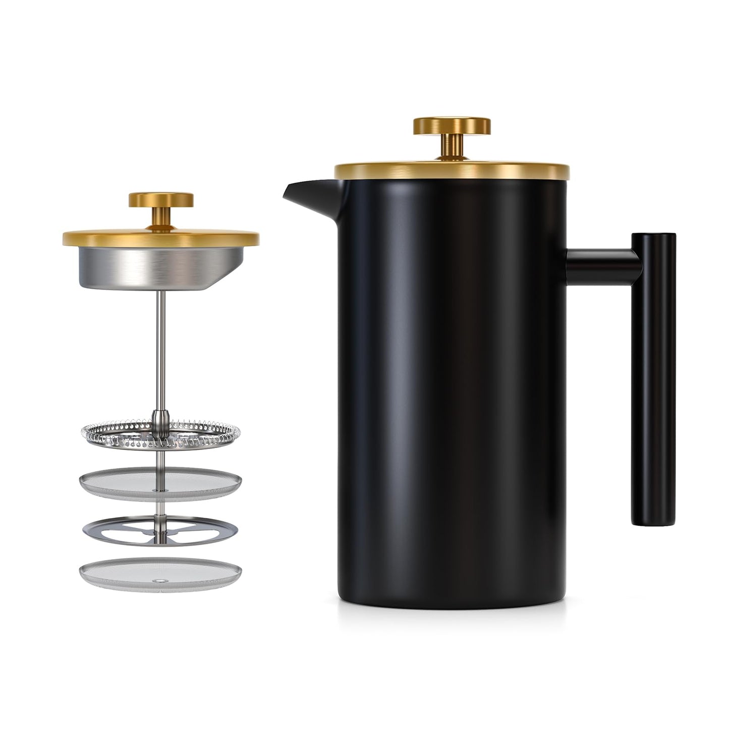 - Enfmay Cafetière 350ml Stainless Steel French Press Coffee Maker -