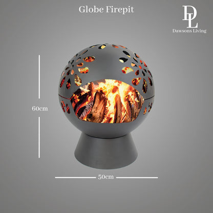 - GardenCo Globe Fire Pit | Large 60cm Outdoor Round Firepit for Garden and Patio -