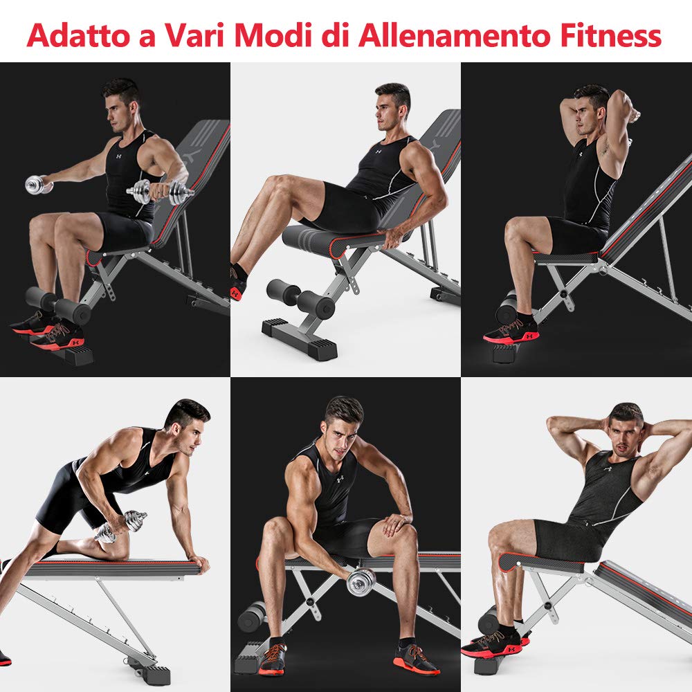 -YOLEO Adjustable Bench, Folding Gym Bench/Weight Bench Multifunction for Whole Body and Home and Gym Workout