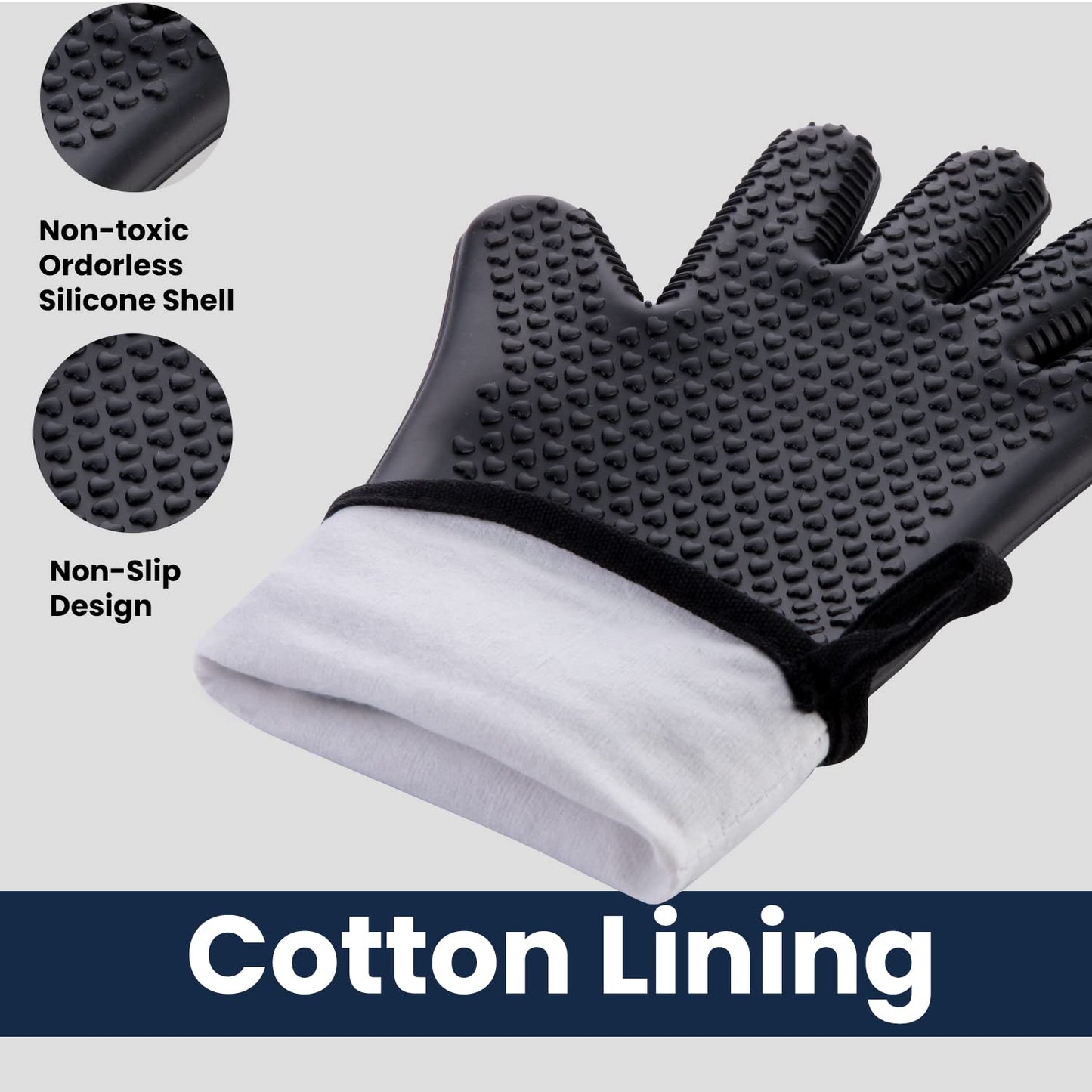 - GEEKHOM Silicone Oven Gloves|  Heat Resistant Silicone Oven Mitts | BBQ Gloves -