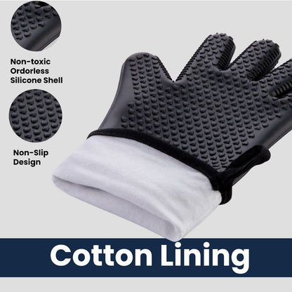 - GEEKHOM Silicone Oven Gloves|  Heat Resistant Silicone Oven Mitts | BBQ Gloves -