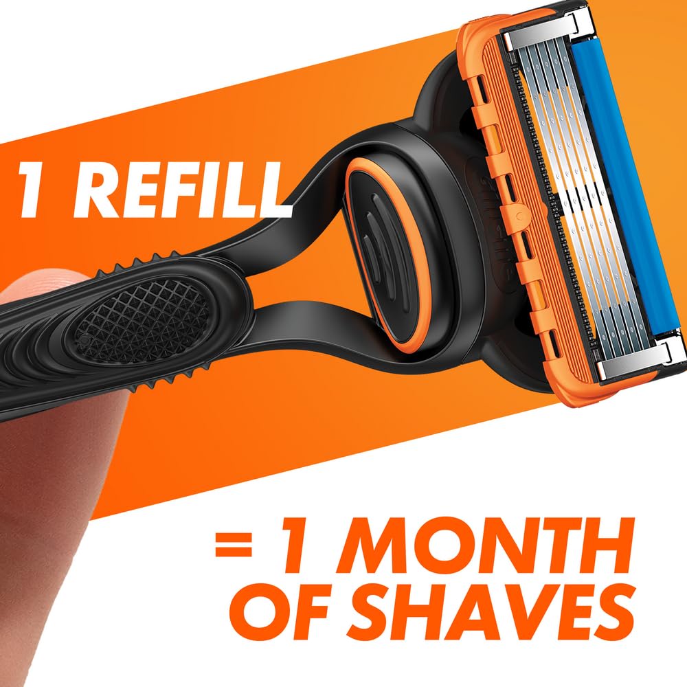 - Gillette Fusion5 Men's Razor | 10 Razor Blade Refills with Precision Trimmer | 5 Anti-Friction Razor Blades -