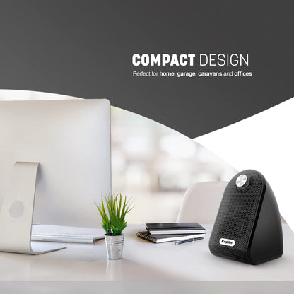 - KEPLIN Black Ceramic Desk Heater | 500W Low Energy Consumption | Silent Heater -