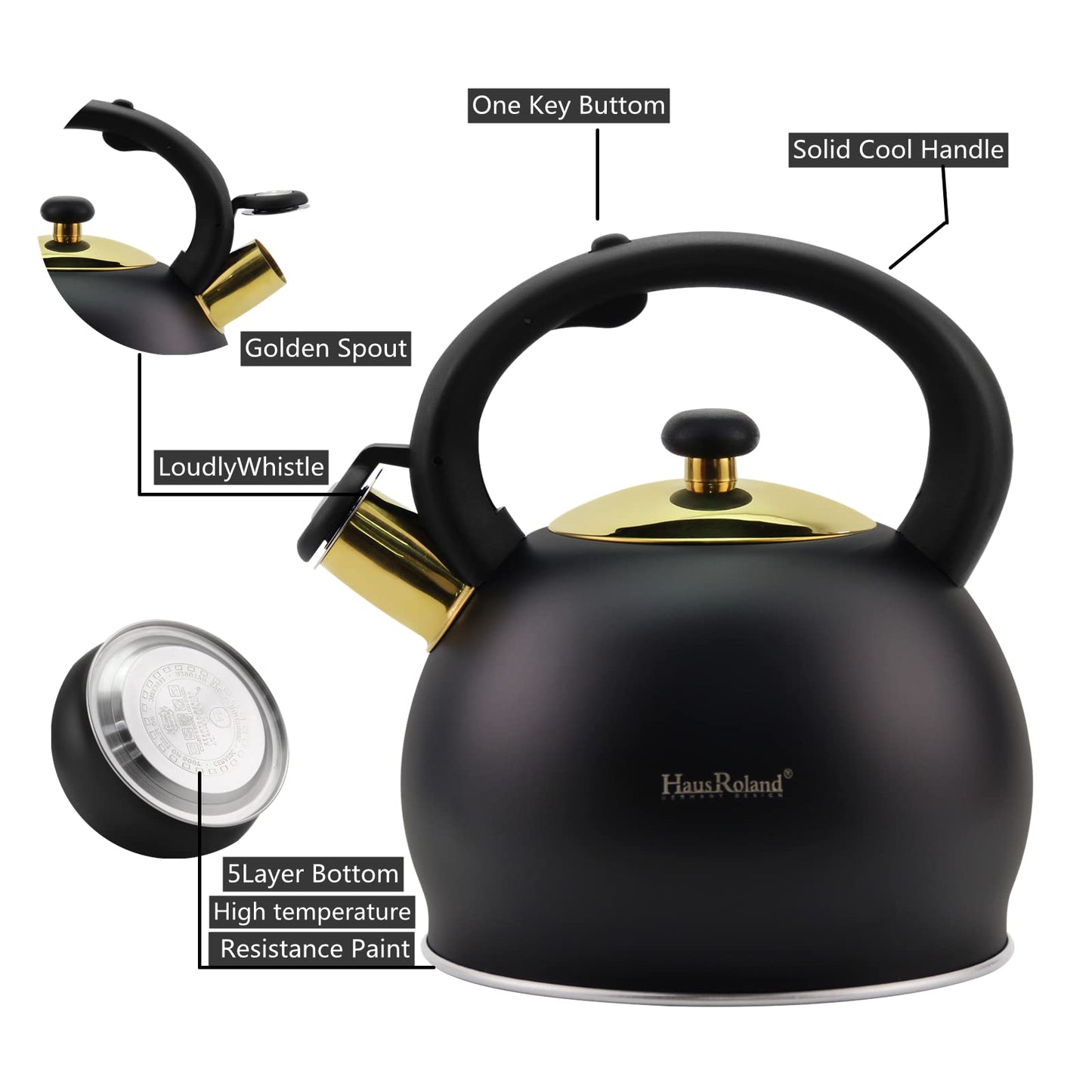 - SHANGZHER Stovetop Tea Kettle | Gas Hobs | 3L Stainless Steel Induction Kettle -