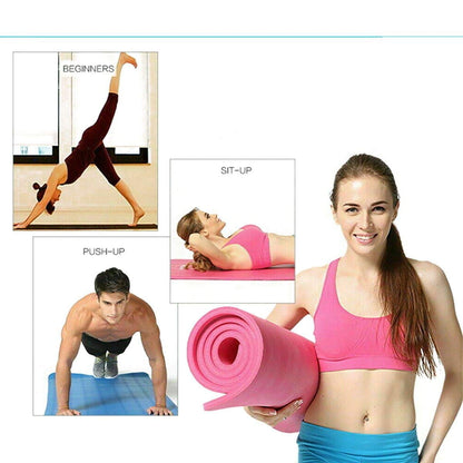 - Yoga Mat Soft Foam 10mm Thick Gym Exercise Fitness Pilates Workout Mat Non Slip