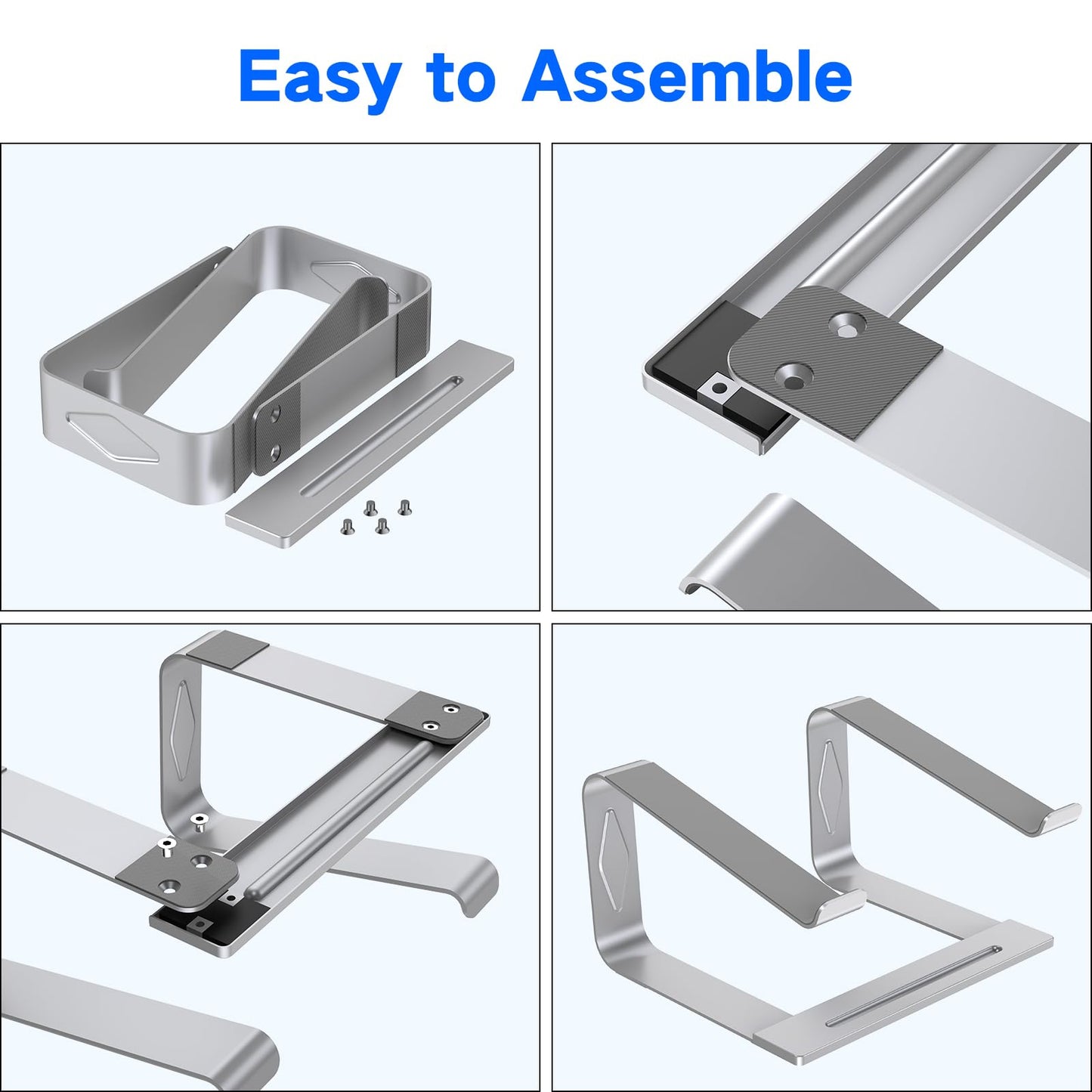 - Tonmom Laptop Stand for Desk | Metal Laptop Riser Holder -