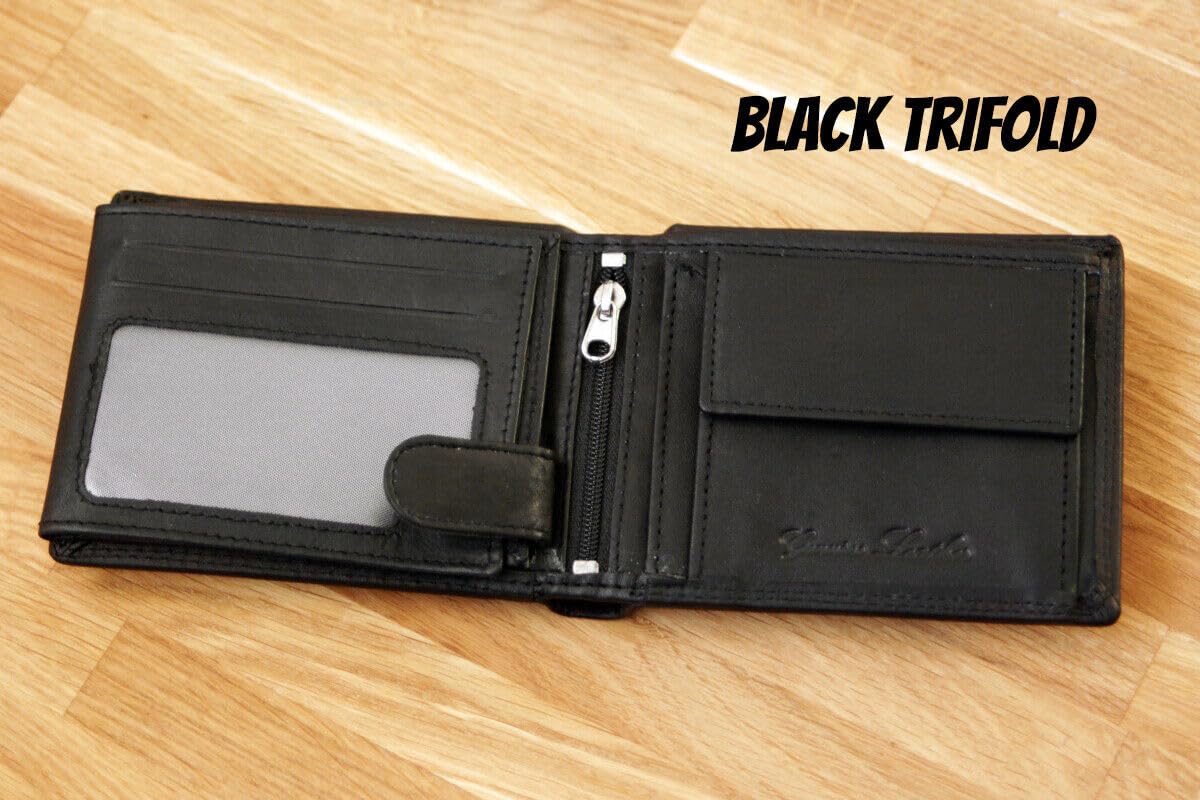 - Personalised NAME Engraved Genuine Leather Luxury Wallet -