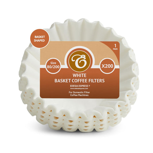 200 x 2 Pint / 8 to 12 Cup Basket/Cupcake Coffee Filter Papers by EDESIA ESPRESS