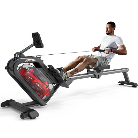 - JOROTO Water Rowing Machine For Home Gym | 150KG Weight Capacity With Bluetooth Connection -