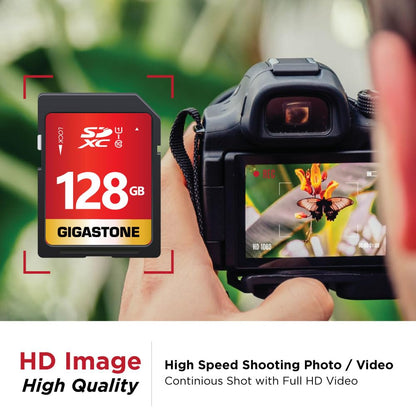 - Gigastone 128GB 2-Pack SD Card | UHS-I U1 Class 10 SDXC Memory Card | Full HD Video -