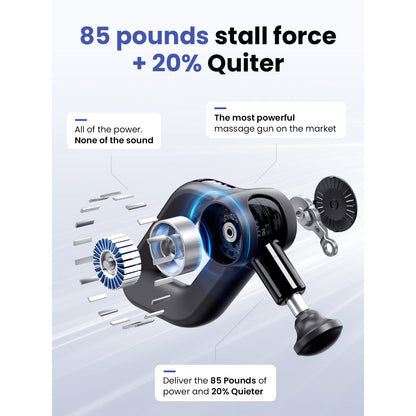 Bob and Brad D6 Pro Massage Gun with 16mm Amplitude, Massage Gun Deep Tissue Percussion Muscle Massage Gun, Quiet Handheld Electric Massager for Neck and Back Pain Relief, Great Gifts