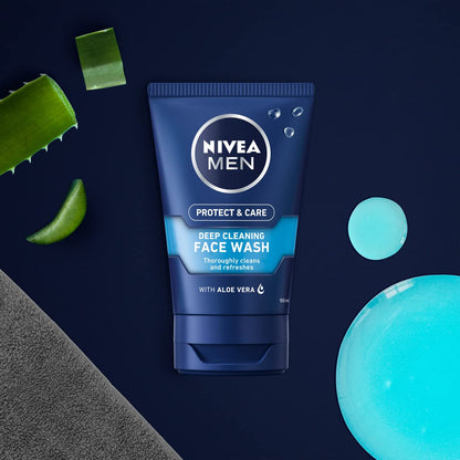 - NIVEA MEN Deep Cleaning Face Wash | Protect & Care | (100 Ml) -