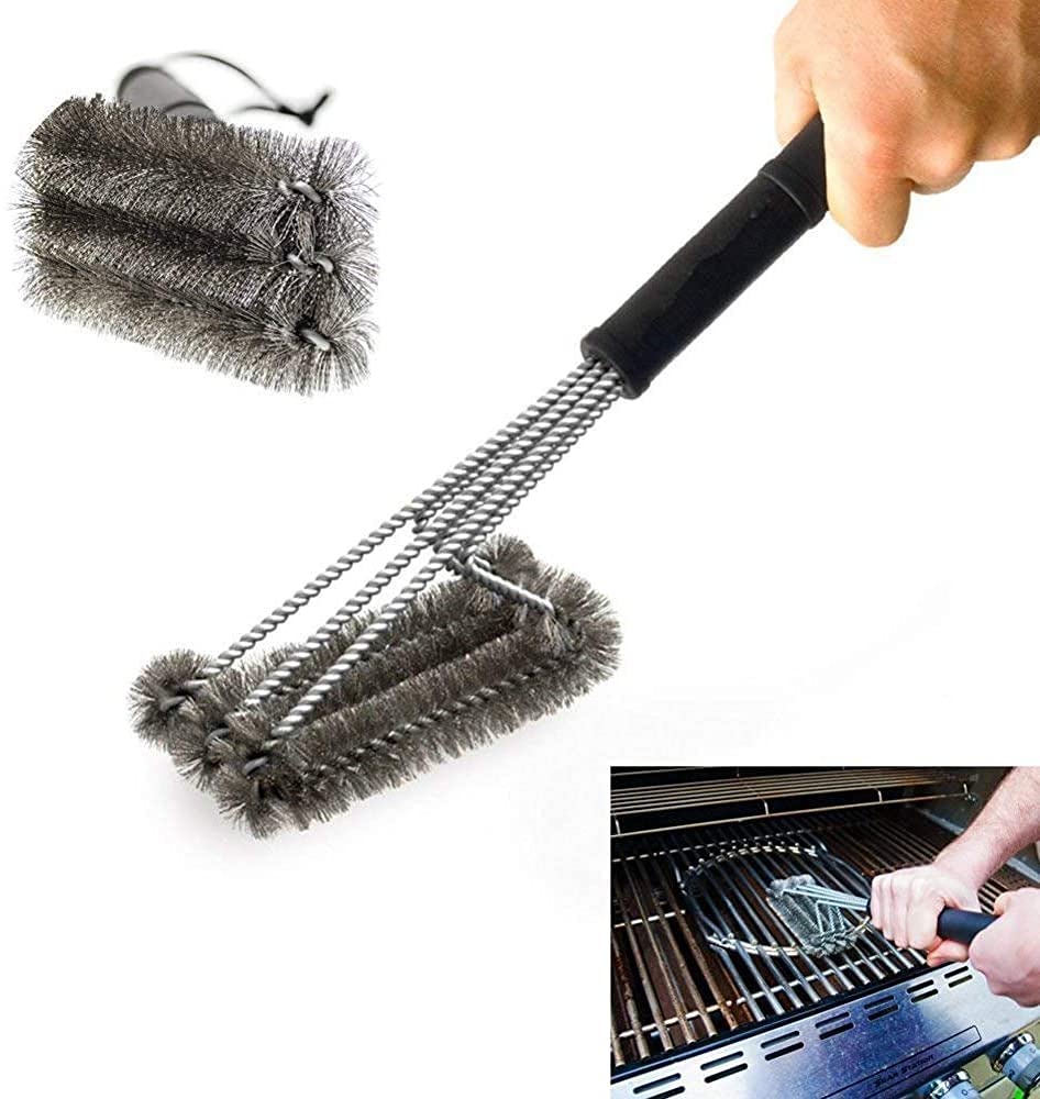 BBQ Brush 45cm Heavy Duty Grill Brush Long Handle BBQ Cleaning Kit for BBQ Grill