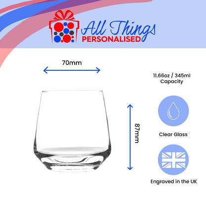 - Personalised Engraved 345ml Tallo Whiskey Glass -