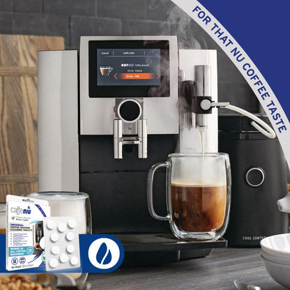 Caffenu | Coffee Machine Cleaner Tablets | 10 x 1.4g Tablets | Use every 100 cups | Auto, Filter & Espresso Machine Cleaning Tablets | used with Descaling