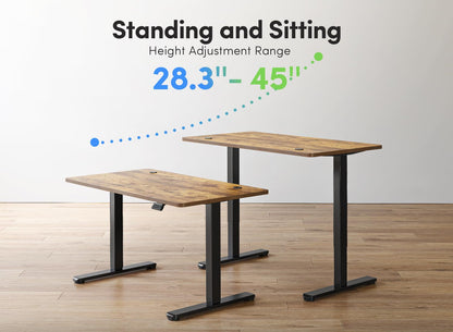 - FEZIBO Height Adjustable Electric Standing Desk | 100 * 60 cm Stand up Table | Sit Stand Home Office Desk with Splice Board -