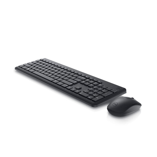 Dell KM3322W Wireless Keyboard and Mouse, UK QWERTY Full-Size Keyboard with Spill-Resistant Keys, 1000 DPI Mouse with Scroll Wheel, Black
