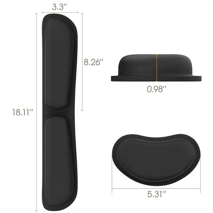 0 GIM Keyboard Wrist Rest Mouse Pad | Mouse Mat Keyboard Wrist Support Pad Set -