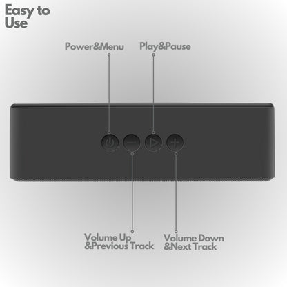Betron Bluetooth Speaker, Portable, Wireless Connection, Dual Driver, with Microphone, 10W, for Travel Indoor and Outdoor, (D51)