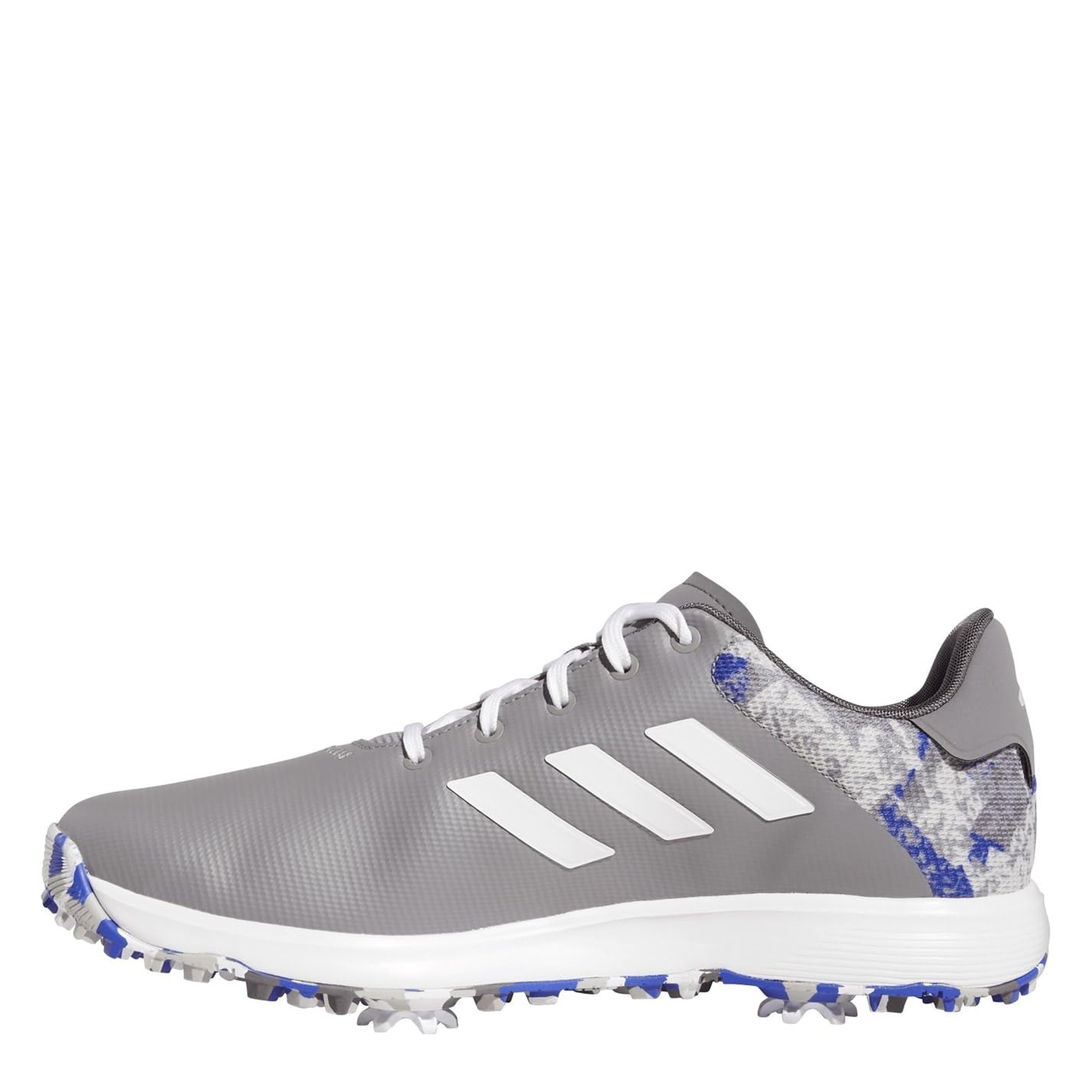 adidas Mens S2G 23 Spiked Golf Shoes Grey3/White/Lucid Blue 10 (44.7)