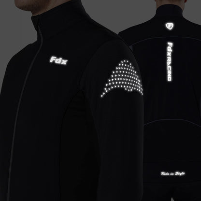- FDX Men’s Winter Cycling Jacket | Windproof | Softshell Thermal Fabric -