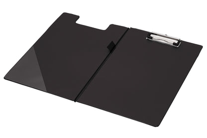 - Q-Connect Foolscap/A4 PVC Fold over Clipboard | Black -