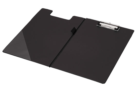 - Q-Connect Foolscap/A4 PVC Fold over Clipboard | Black -