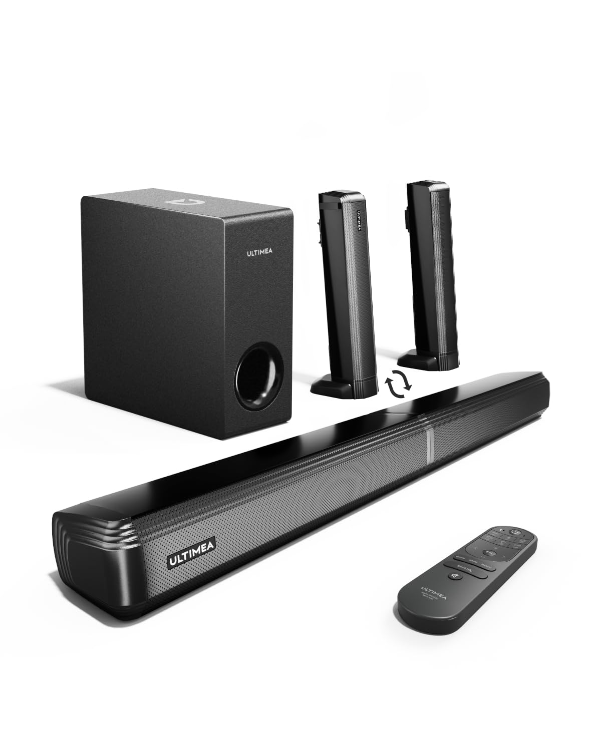 - ULTIMEA 4.1ch Sound Bar for Smart TV with Subwoofer -
