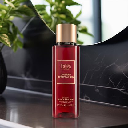 Baylis & Harding The EDIT Cherry Temptation Body & Hair Mist, 250 ml (Pack of 6) - Vegan Friendly