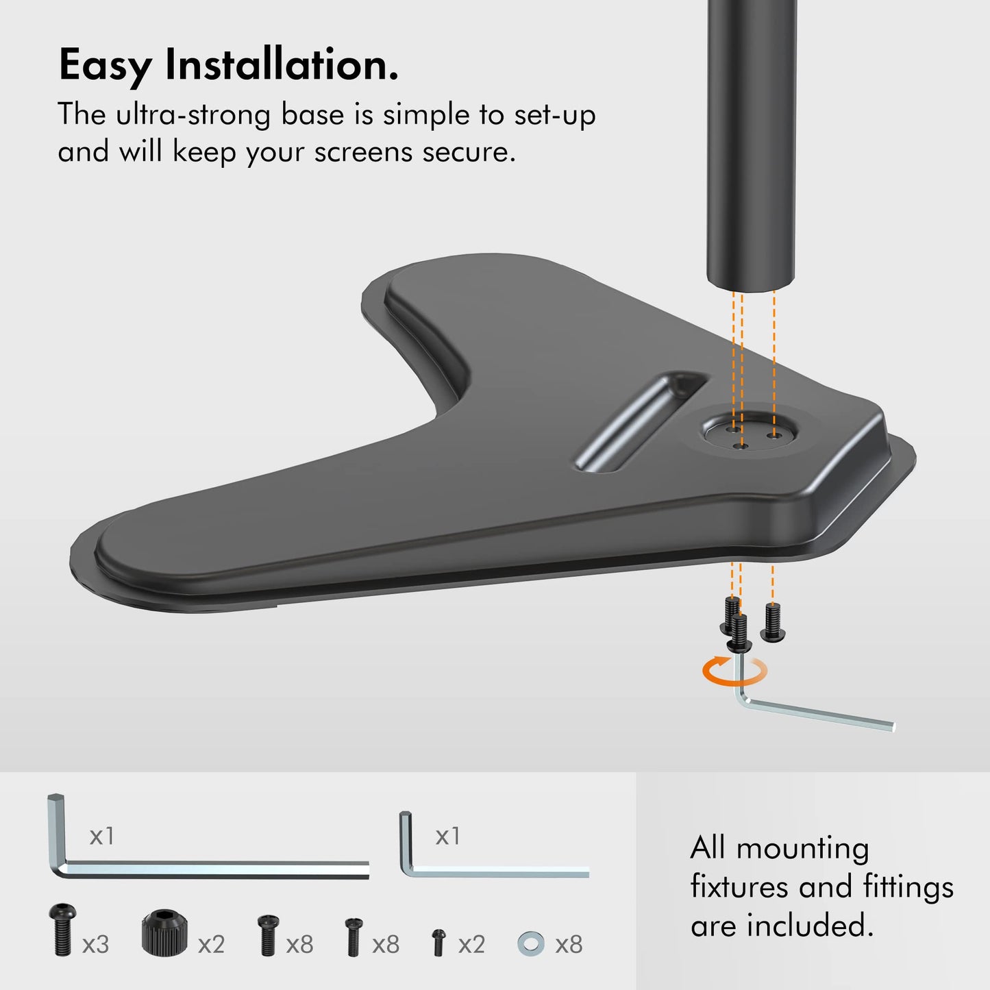 - VonHaus Dual Stand for Screens, Monitor Desk Mount, Height Adjustable