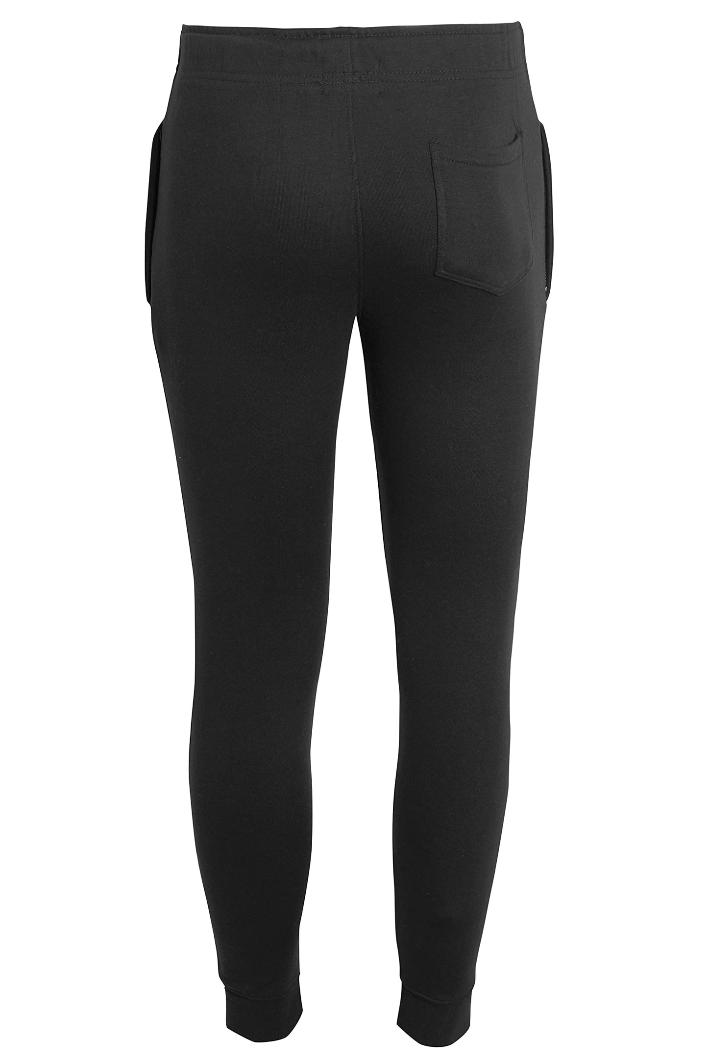 Denim Desire Men's Slim Fits Jogging Bottom Skinny Joggers Sweat Pants Gym Workout Cuffed Ankle Terry Fleece Casual Track Jogging Bottom UK Size S-XXL (Black, XL)