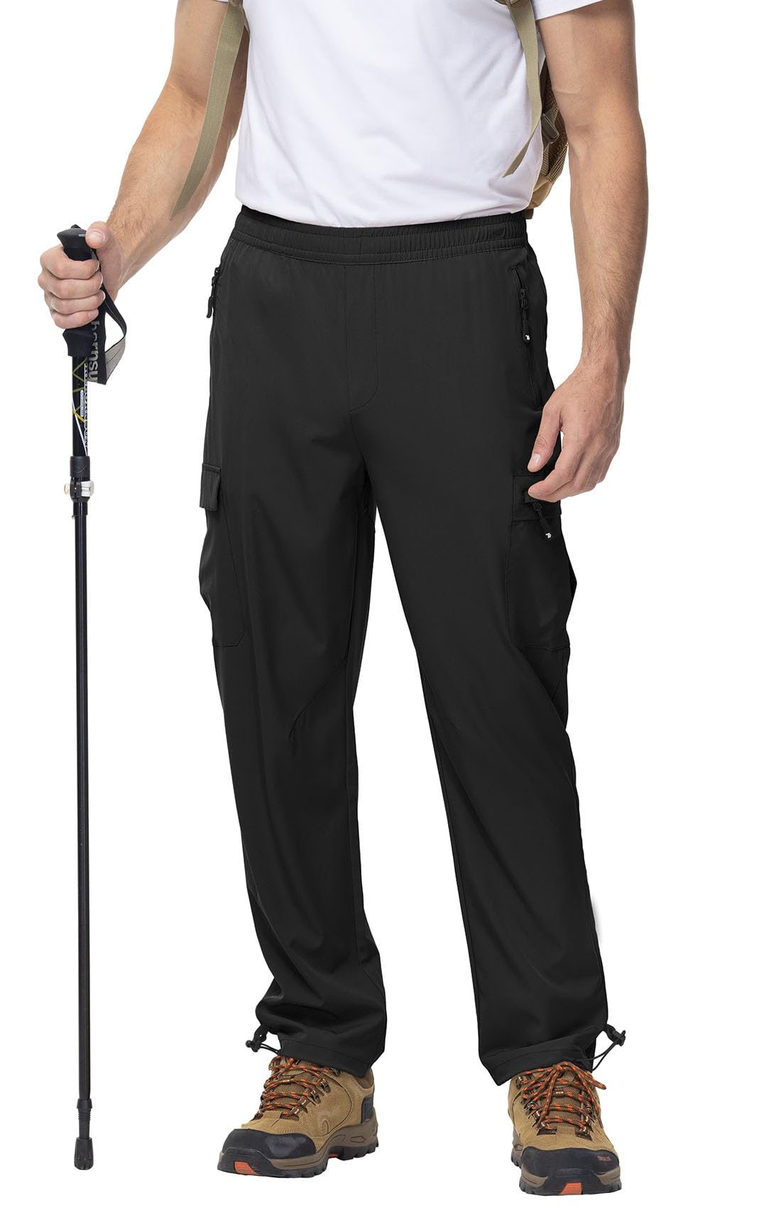 - YSENTO Mens Quick Dry Walking Hiking Trousers Outdoor Lightweight Breathable Trekking Work Trousers with Zip Pockets