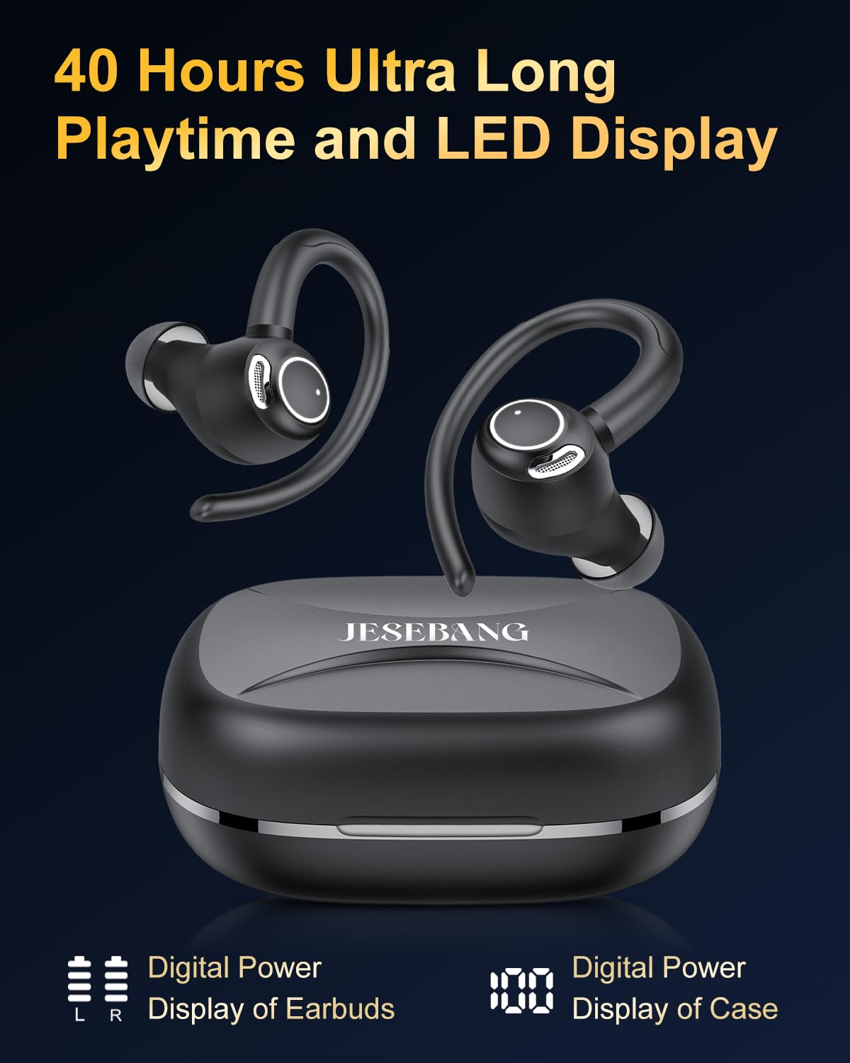 - Jesebang Wireless Earbuds | Bluetooth 5.3 Headphones | 2024 Wireless Earphones HiFi Stereo Sound | ENC Mic -