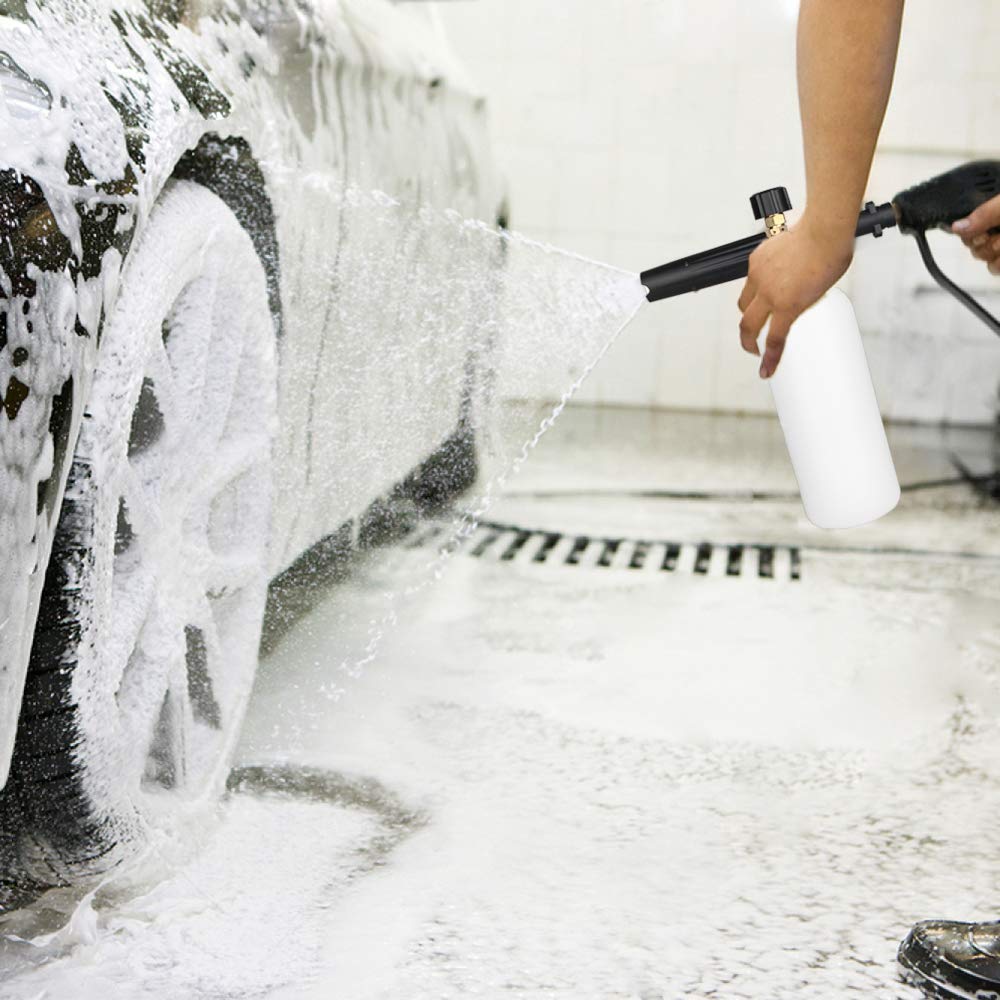 - Qooltek Adjustable Foam Cannon | 1 Liter Bottle Snow Foam Lance | Soap Dispenser Nozzle -