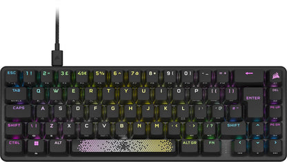 CORSAIR K65 PRO MINI RGB 65% Optical-Mechanical Wired Gaming Keyboard – OPX Linear Switches – PBT Double-Shot Keycaps – iCUE Compatible – PC, PS5, PS4, Xbox – QWERTY UK – Black