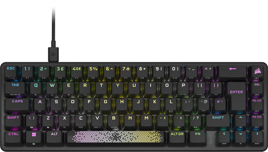 CORSAIR K65 PRO MINI RGB 65% Optical-Mechanical Wired Gaming Keyboard – OPX Linear Switches – PBT Double-Shot Keycaps – iCUE Compatible – PC, PS5, PS4, Xbox – QWERTY UK – Black