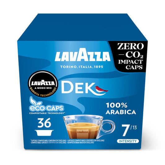 - Lavazza |A Modo Mio Dek Cremoso Coffee Capsules | Decaffeinated Coffee Pods | 36 Coffee Capsules -