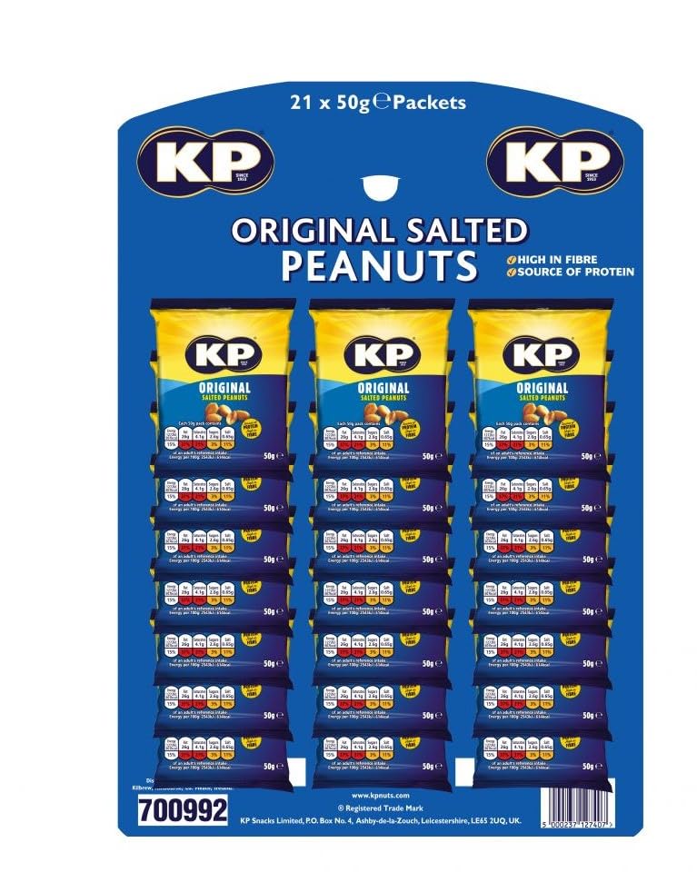 - KP Original Salted peanuts | Pub Card | 21 X 50 G -
