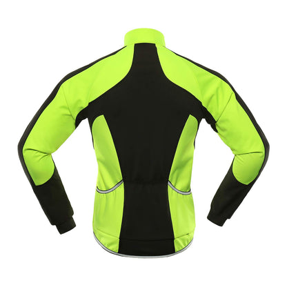 BERGRISAR Cycling Bike Jacket Mens Waterproof Thermal Windproof Cycle Running Hiking Jacket Softshell Fleece Coat BG011