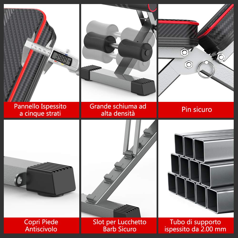 -YOLEO Adjustable Bench, Folding Gym Bench/Weight Bench Multifunction for Whole Body and Home and Gym Workout