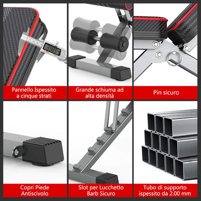 -YOLEO Adjustable Bench, Folding Gym Bench/Weight Bench Multifunction for Whole Body and Home and Gym Workout